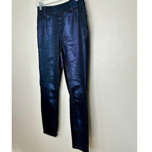 NWT Juicy Couture Navy Black Metallic Snake Print Pull On Jegging 26 - Picture 3 of 14